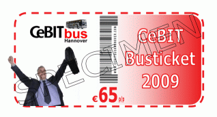 CeBIT bus ticket 2009 specimen